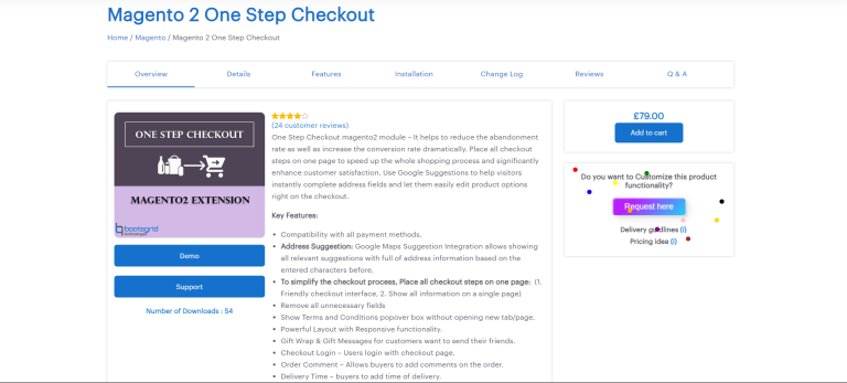 bootsgrid checkout extension
