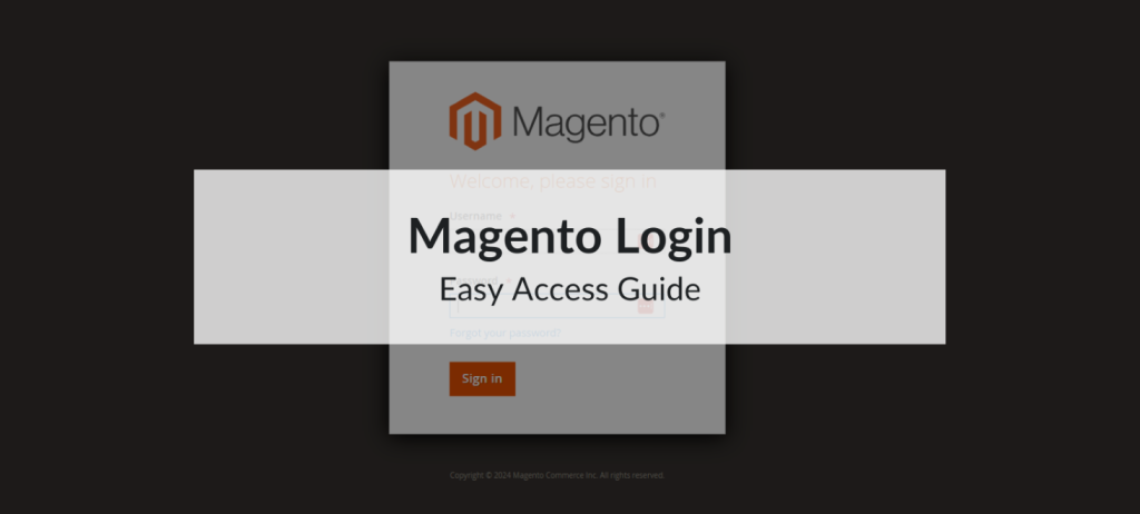 magento login guide