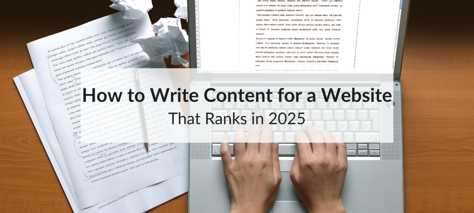 content for a website