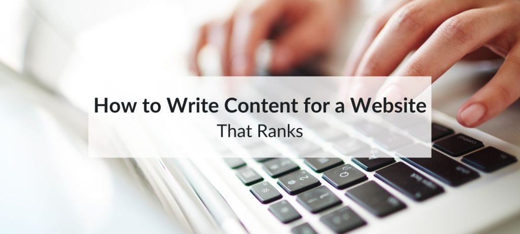 content for a website