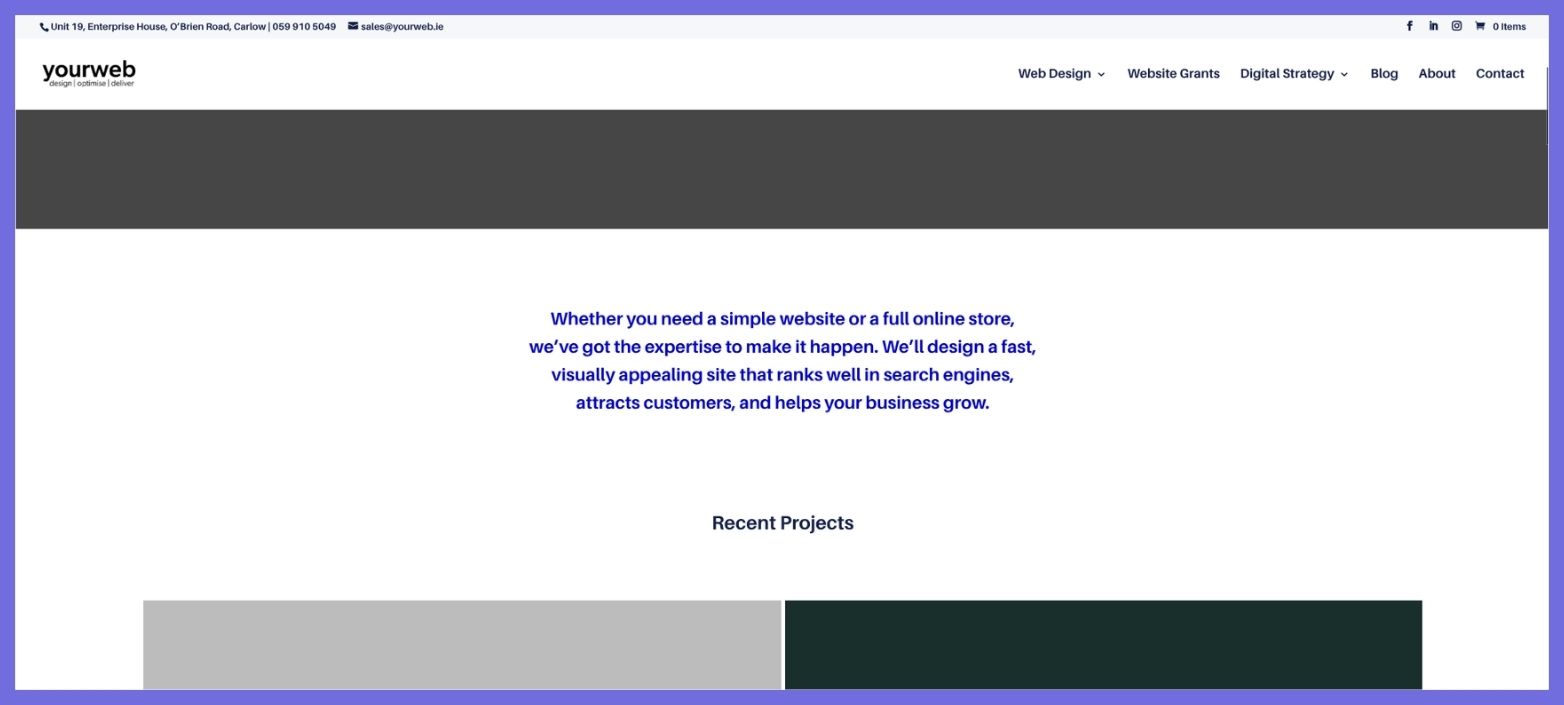 YourWeb website
