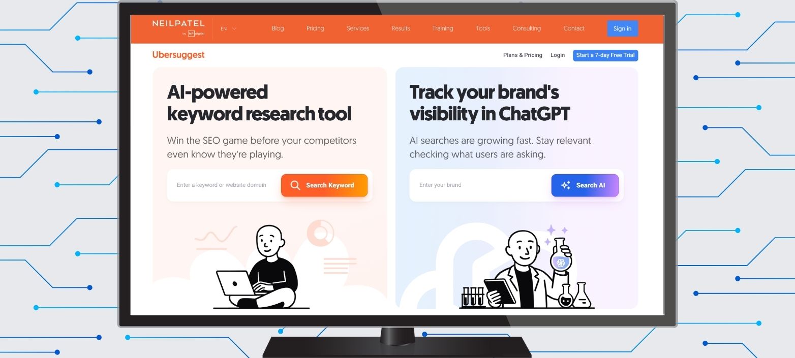 Ubersuggest best free ai websites