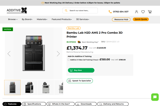 Increasing eCommerce Sales By 132% 10 3D printer product listing and details