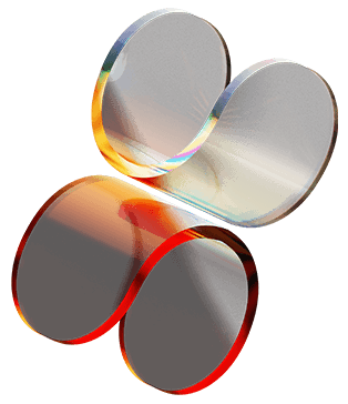 3d orange and grey object