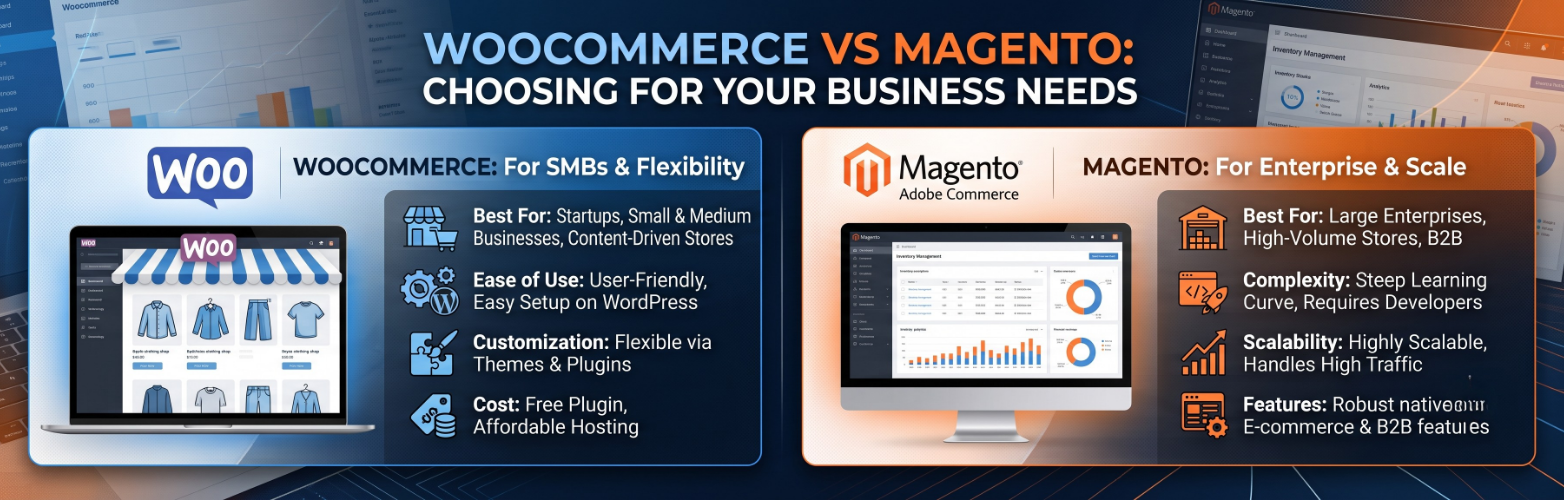 WooCommerce Agency: What to Look For and When It Fits 7 WooCommerce versus Magento comparison for different business needs