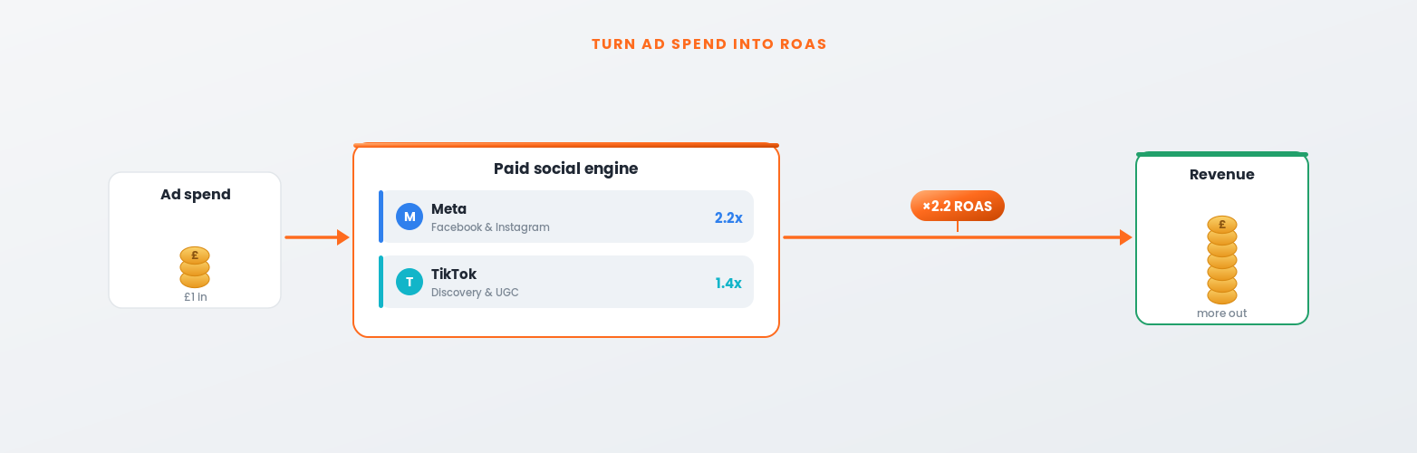 Paid social advertising agency for eCommerce: how to get ROAS from Meta and TikTok ads